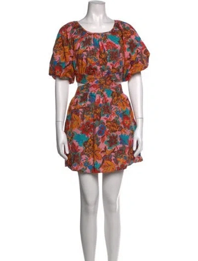 Pre-owned Love The Label Floral Print Mini Dress In Pink