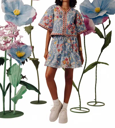 Love The Label Gardina Floral Top In Powerscourt Garden Floral In Multi