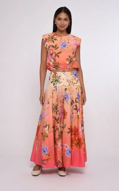 Love The Label Haven Midi Skirt In Multi