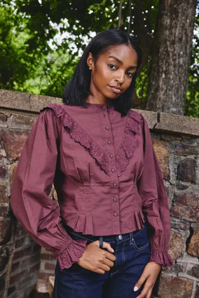 Love The Label Ida Top In Deep Mahogany