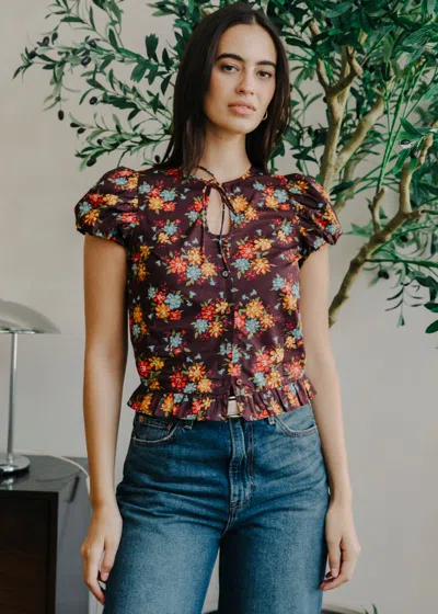 Love The Label Iridessa Top In Brown
