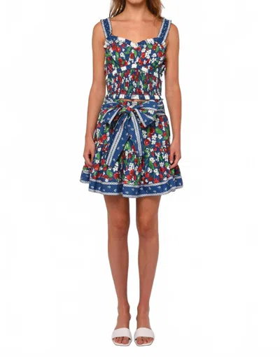 Love The Label Jasmine Top In Miss Cherry Print In Multi