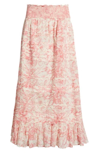 Love The Label Joni Floral Cotton Blend Midi Skirt