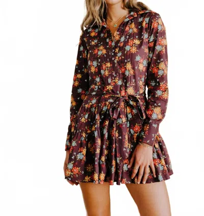 Love The Label Kay Mini Dress In Lynda Anne Liberty Print In Multi
