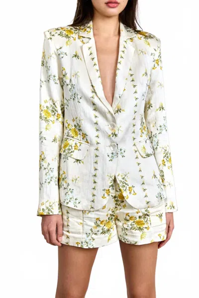 Love The Label Kaye Blazer In Estelle Floral Print In Multi