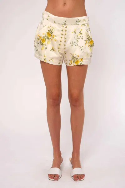 Love The Label Kaye Pull On Shorts In Estelle Floral Print In Multi