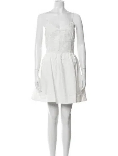 Pre-owned Love The Label Lace Pattern Mini Dress W/ Tags In White