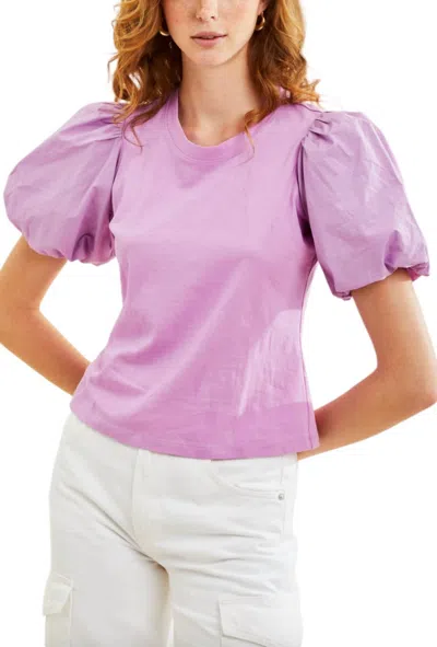 Love The Label Lali Tee Top In Violet In Purple