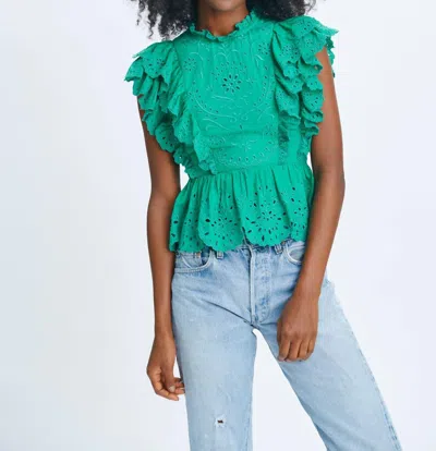 Love The Label Lea Top In Kelly Green