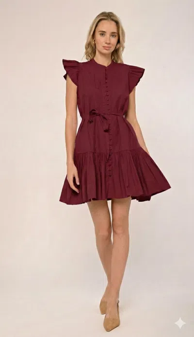 Love The Label Leilani Dress In Burgundy