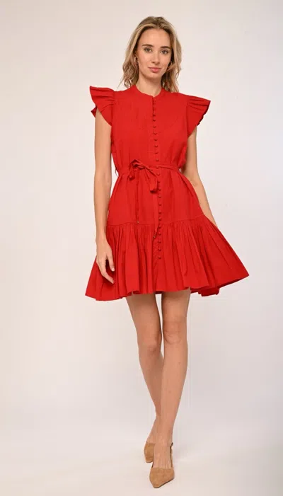 Love The Label Leilani Dress In Tango Red