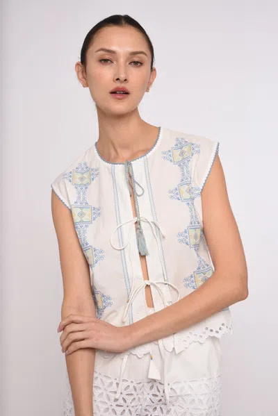 Love The Label Leona Top In White