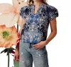 Love The Label Lia Top In Navy In Blue