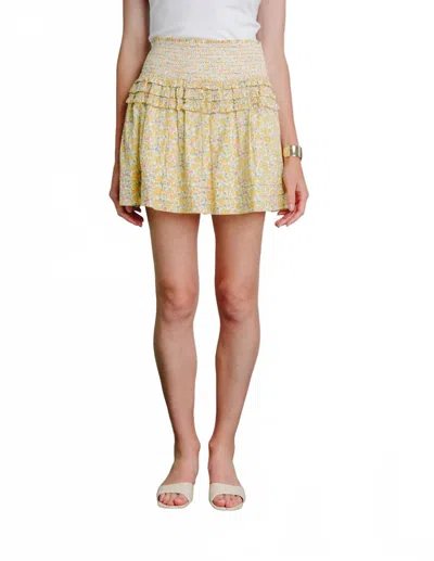 Love The Label Liberty Fabric Linnia Skirt In Mrs Stoneley Yellow