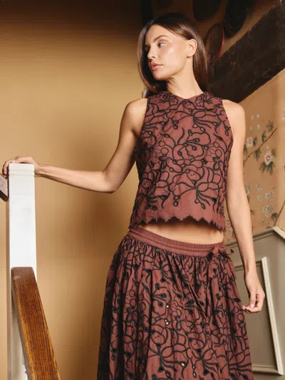 Love The Label Lielle Top In Brown
