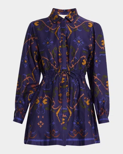 Love The Label Lillabelle Ikat Mini Shirtdress In Multi