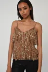 Love The Label Lilly Cami Top In Gold