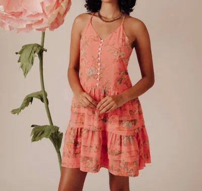 Love The Label Lorelei Dress In Mayfair Floral Print In Red