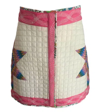 Love The Label Louise Skirt In White Multi