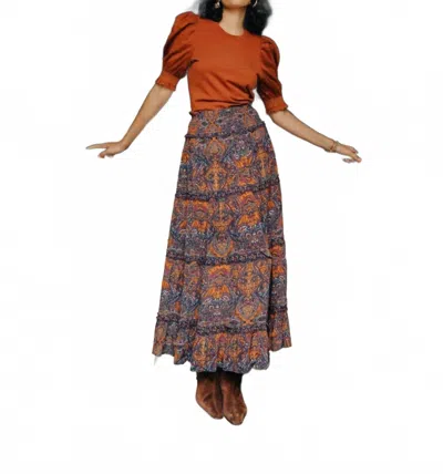 Love The Label Luelle Maxi Skirt In Dorian Paisley In Multi