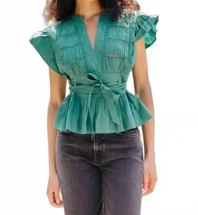 Love The Label Madelyn Sleeveless Top In Green
