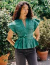 Love The Label Madelyn Sleeveless Top In Green In Green