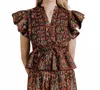 Love The Label Madelyn Top In Harlequin Print In Brown