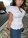 Love The Label Madelyn Top In White