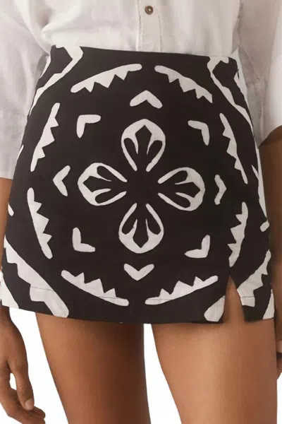 Love The Label Maeve Skort In Black And Cream
