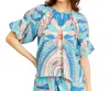 Love The Label Maeve Top In Bennett Print In Multi