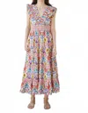 Love The Label Maribel Midi Dress In Floral Muse In Multi