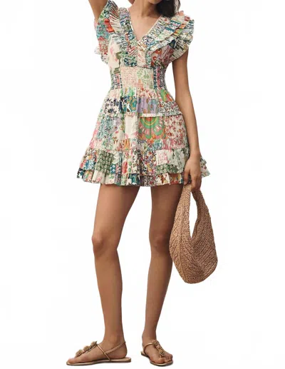 Love The Label Maribel Mini Dress In Josie Patchwork In Multi