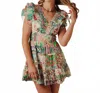 Love The Label Maribel Mini Dress In Josie Patchwork Print In Multi