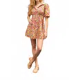 Love The Label Marta Mini Dress In Margaret Print In Multi