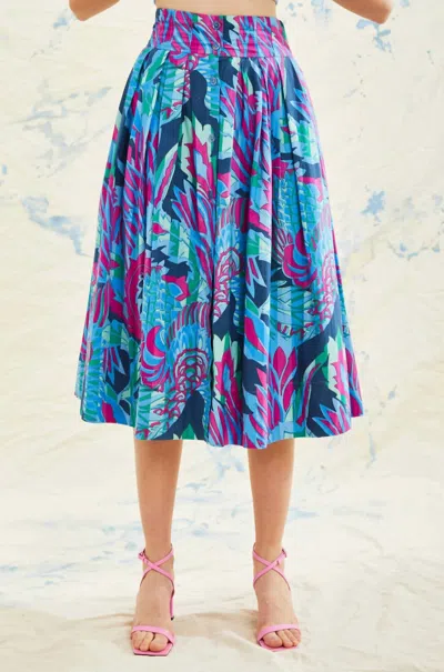 Love The Label Meadow Skirt In Olinda Print In Multi