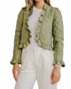 Love The Label Melanie Quilted Jacket In Olive In Green