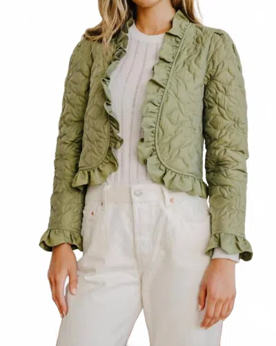 LOVE THE LABEL MELANIE QUILTED JACKET IN OLIVE