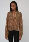 Love The Label Meredith Top In Cavalier Python Print In Gold