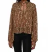Love The Label Meredith Top In Cavalier Python Print In Brown