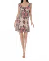 Love The Label Mia Mini Dress In Martine Medallion Print In Multi