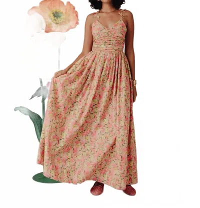 Love The Label Micah Dress In Ramesa Floral Print In Neutral