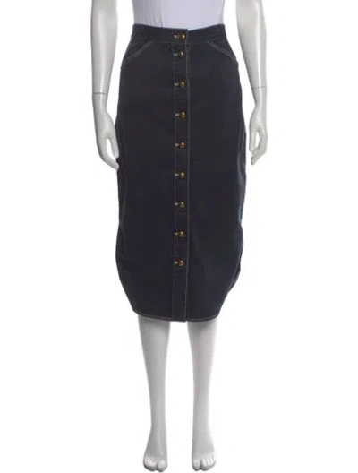Pre-owned Love The Label Midi Length Skirt In Blue