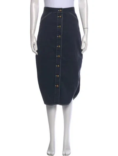 Pre-owned Love The Label Midi Length Skirt W/ Tags In Blue