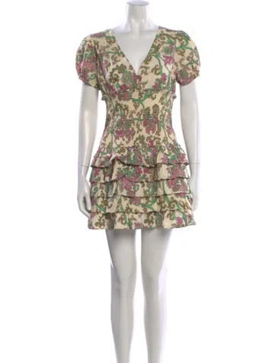 Pre-owned Love The Label Paisley Print Mini Dress In Multi