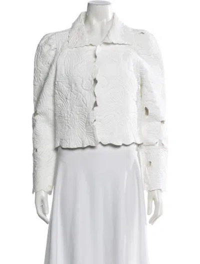 Pre-owned Love The Label Patterned Jacket In White