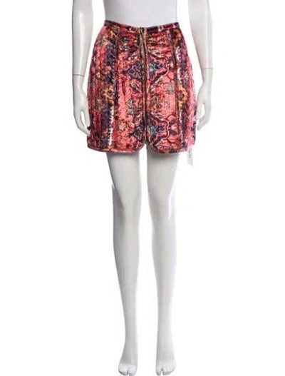 Pre-owned Love The Label Patterned Mini Skirt In Orange