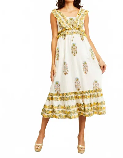 Love The Label Penida Midi Dress In Lohdi Garden Print In Multi