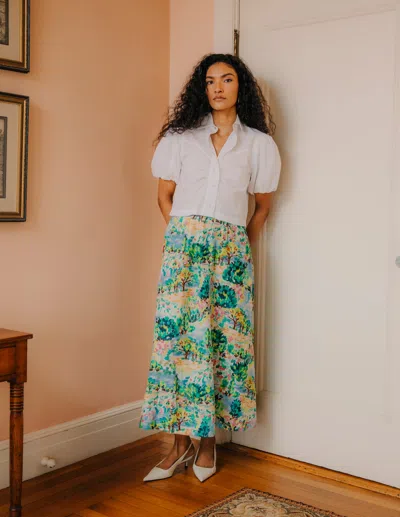 Love The Label Porto Maxi Skirt In Multi