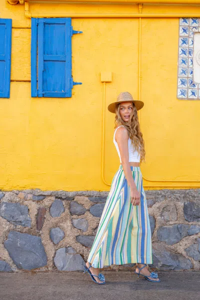 Love The Label Porto Maxi Skirt In Multi