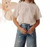 Love The Label Preston Top In Floral In Neutral